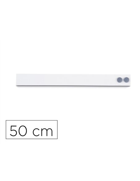 Bande metallique maul standard longueur 50cm avec 2 aimants coloris blanc.