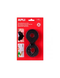 Bandes apli auto agrippantes adh 20mmx1m noir. 2