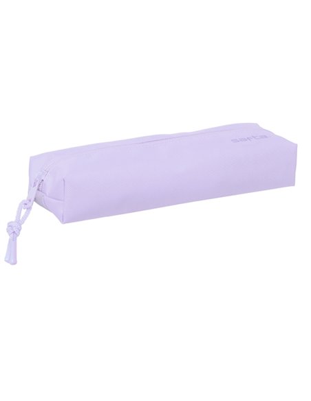 Trousse Safta 22 cm - 1 compartiment - Rectangulaire - Dos élastique - 22 x 4 x 7 cm - Couleur lavande