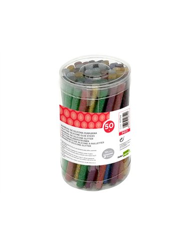 Baton de colle liderpapel paillete 7x100mm boite 50 unites.