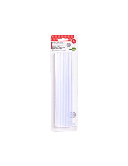 Baton de colle liderpapel pour pistolet a colle 11x200mm blister de 6 unites.