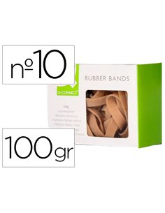 Bracelet caoutchouc q-connect n.10 100x9mm boîte fenêtre 100g.