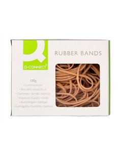 Bracelet caoutchouc q-connect n.12.5 125x9mm boîte fenêtre 100g. 2