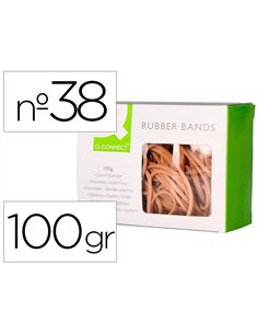 Bracelet caoutchouc q-connect n.15 150x3mm boîte fenêtre de 100g.