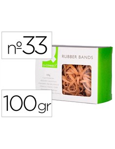 Bracelet caoutchouc q-connect n.33 90x3mm boîte fenêtre 100g.