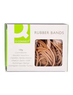 Bracelet caoutchouc q-connect n.6 60x3mm boîte fenêtre de 100g. 2