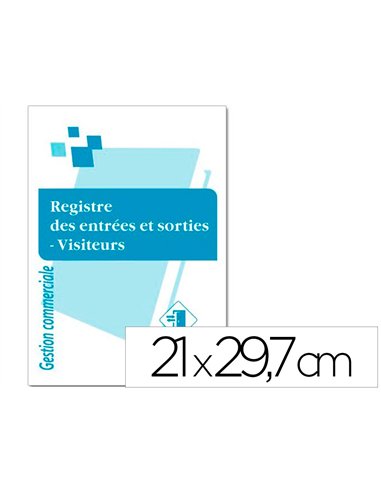 Registre des entr es et sorties - visiteurs - format : 21 x 29,7 cm - 40 pages + 4 de couverture.