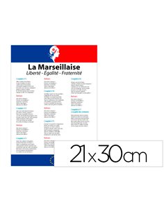 Affichage cole primaire loi blanquer - la marseillaise - avec la marianne - papier poster 210 x 300 mm.