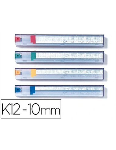 Cassette d'agrafes rapid k10 10 mm pour agrafeuse 5551 capacité agrafage 55 feuilles 1050 unités bte de 5u.