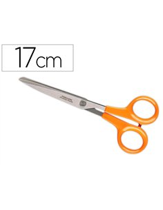 Ciseaux fiskars classic 17cm multi-usages lame pointue et lame arrondie découpe matériaux légers droitiers et gauchers.