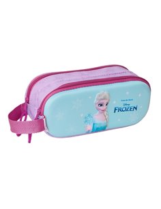 Trousse 3D Safta Frozen - 2 compartiments - Poignée - 21 x 8 x 6 cm - Rose/Bleu