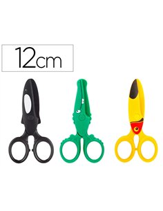Ciseaux liderpapel 2-5ans lames plastiques bouts ronds ne coupent ni cheveux ni vetements longueur 12cm.