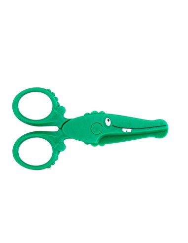 Ciseaux liderpapel 2-5ans lames plastiques bouts ronds ne coupent ni cheveux ni vetements longueur 12cm.