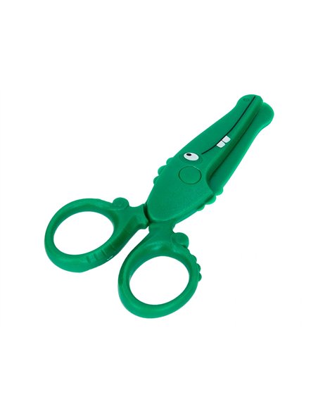 Ciseaux liderpapel 2-5ans lames plastiques bouts ronds ne coupent ni cheveux ni vetements longueur 12cm.