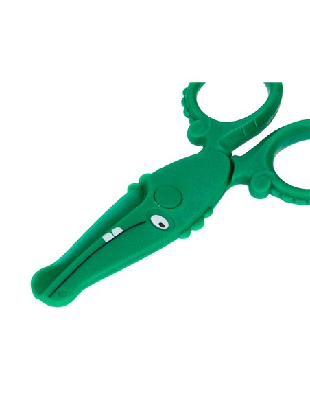 Ciseaux liderpapel 2-5ans lames plastiques bouts ronds ne coupent ni cheveux ni vetements longueur 12cm.