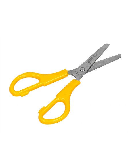 Ciseaux liderpapel 5/8 ans économique lames acier inoxydable pointe arrondie anti-coupe 140mm pochette.