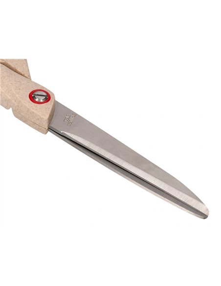 Ciseaux liderpapel en acier inoxydable anneaux en matiere naturelle eco 8" 21.5 cm en blister.