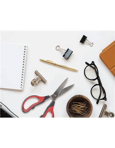 Ciseaux liderpapel lame en titane incurvee 16,5 cm facilite de coupe et durabilite housse incluse.