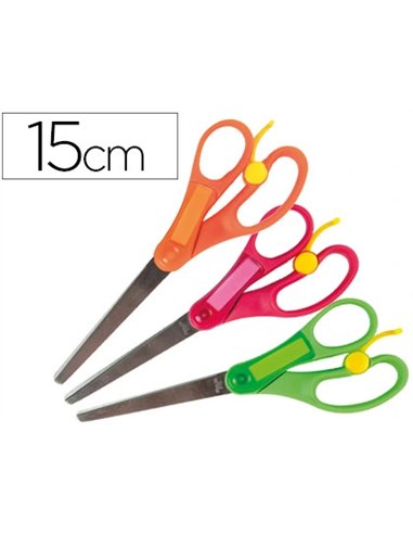 Ciseaux liderpapel personnalisé 5/8 ans lames acier inoxydable pointe arrondie anti-coupe 150mm.