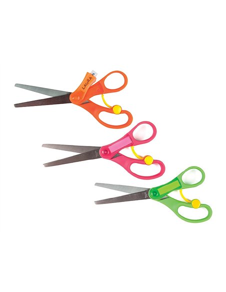 Ciseaux liderpapel personnalisé 5/8 ans lames acier inoxydable pointe arrondie anti-coupe 150mm.