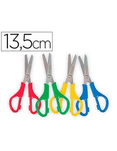 Ciseaux liderpapel scolaire gaucher lames acier inoxydable pointe arrondie anti-coupe 135mm.