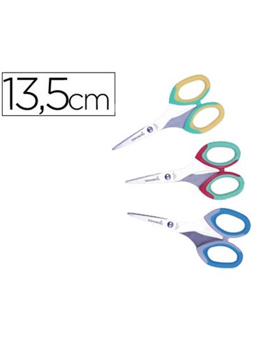 Ciseaux liderpapel toucher soft anneaux souples 135mm.
