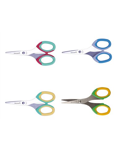 Ciseaux liderpapel toucher soft anneaux souples 135mm.