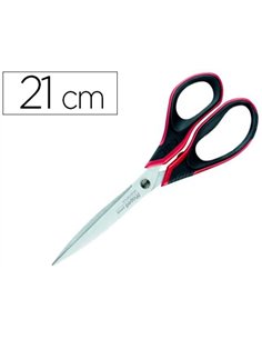 Ciseaux maped advanced gel acier inoxydable 210mm bouts pointus asymétrique poignées gel soft coloris rouge/noir.