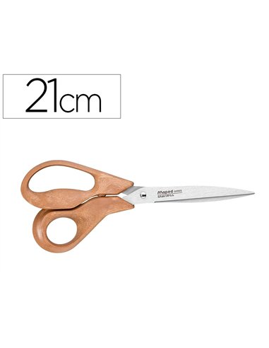 Ciseaux maped advanced wood anneaux ergonomiques lames acier anneaux en bois 21 cm.