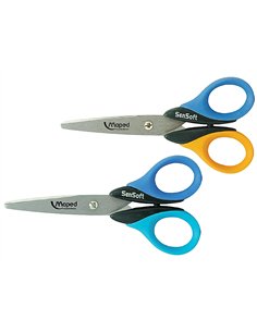 Ciseaux maped sensoft lames acier bouts ronds anneaux flexibles souples. 2