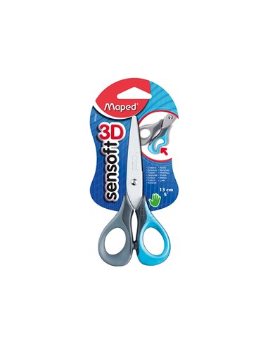 Ciseaux maped sensoft lames acier bouts ronds anneaux flexibles souples.