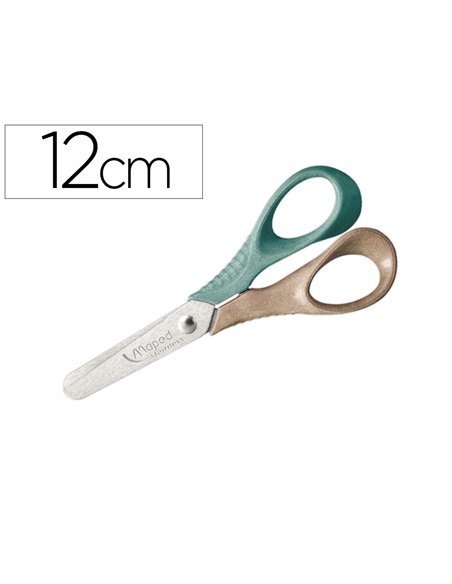Ciseaux maped vivo plante lames acier anneaux en bois 12cm.