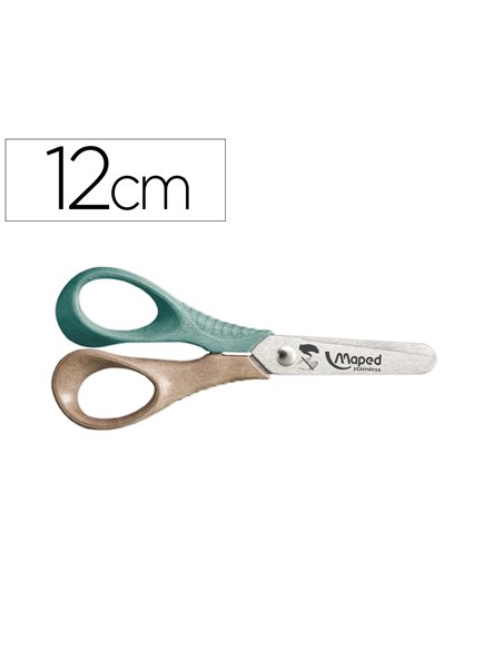 Ciseaux maped vivo plante lames acier anneaux en bois gaucher 12cm.