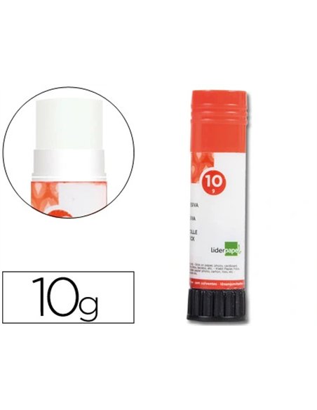 Colle blanche liderpapel adhésif haute qualité glissement maximum séchage instantané utilisation scolaire bâton 10g.