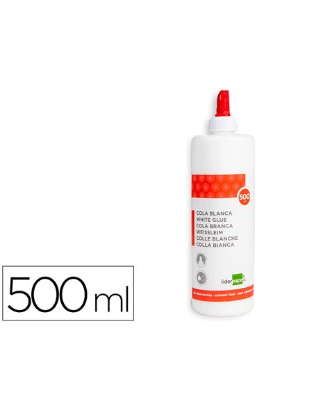 Colle blanche liderpapel lavable tube 500ml.