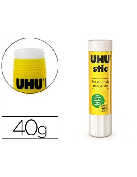 Colle blanche uhu stic papier carton sans solvant lavable bouchon anti-séchage bâton 40g.