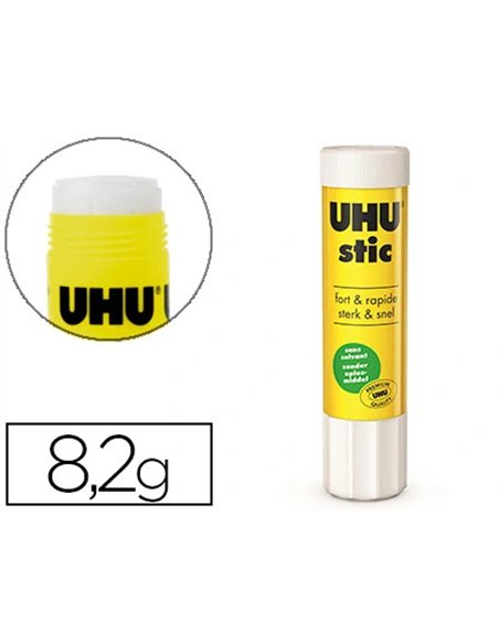 Colle blanche uhu stic papier carton sans solvant lavable bouchon anti-séchage bâton 8.2g.