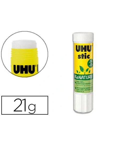 Colle blanche uhu stic renature fabrication origine végétale recyclable sans solvant matières naturelles bâton 21g.