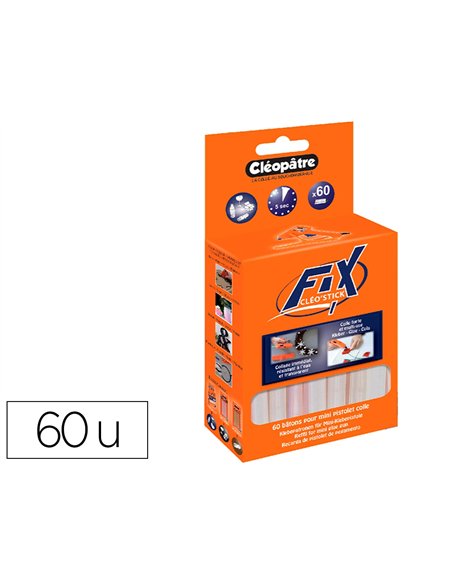 Colle cléopâtre universelle pour mini pistolet boîte de 60 bâtons.
