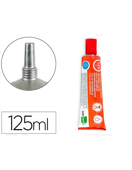Colle liderpapel universelle transparente tube 125ml.