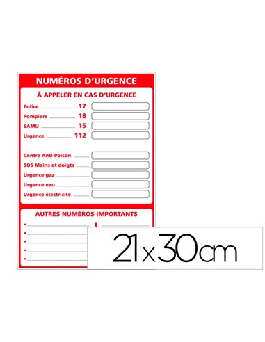 Panneau num ros d'urgence - pvc semi-rigide recyclable, paisseur 1,5 mm. Lamination anti-uv, anti-graffiti,.