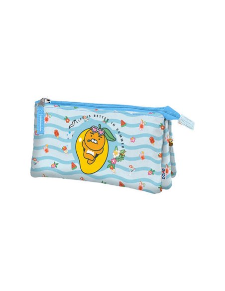 Trousse triple Dohe Kakao Friends Summer Holiday - 3 compartiments - Fermetures éclair