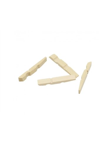 Demi pince a linge bois ocolor 4.5cm coloris naturel lot de 500.