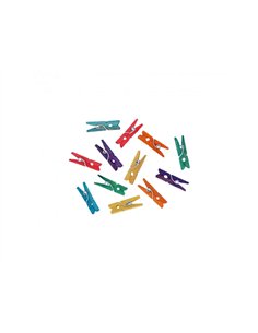 Pince a linge bois innspiro mini 3cm 6 coloris assortis lot de 45.