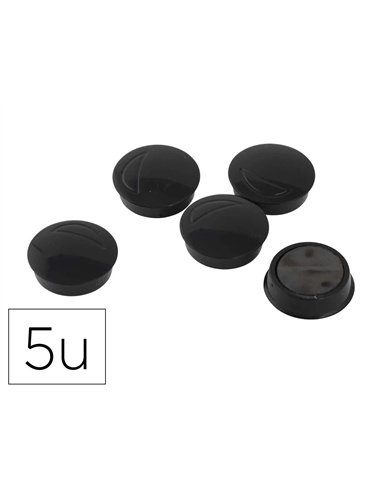 Lot aimants carpentras ronds noir diametre de 27mm 5 unites.