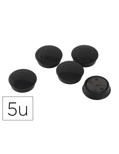 Lot aimants carpentras ronds noir diametre de 27mm 5 unites.