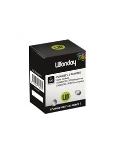 Punaise wonday nickel 3 pointes boite 100 unites.