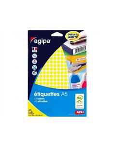 Pastilles multi-usage apli 8mm pochette de 10 coloris jaune 2940 unites.