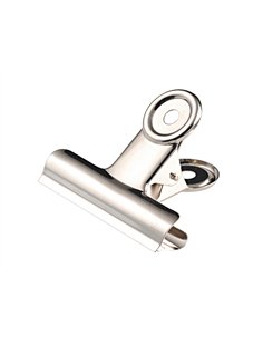 Pince wonday nickelée papier dessin bulldog largeur 60mm capacité 40mm boîte 12 unités.