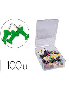 Punaise q-connect épingle mémo coloris vert boîte 100 unités.